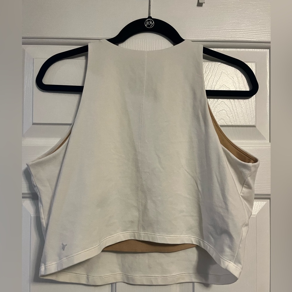 Old Navy Longline Power Chill Sports Bra Top (White, Size 2X)